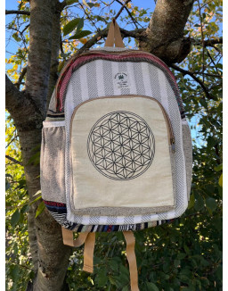 Ethno batoh z konope - KVET ŽIVOTA veľký